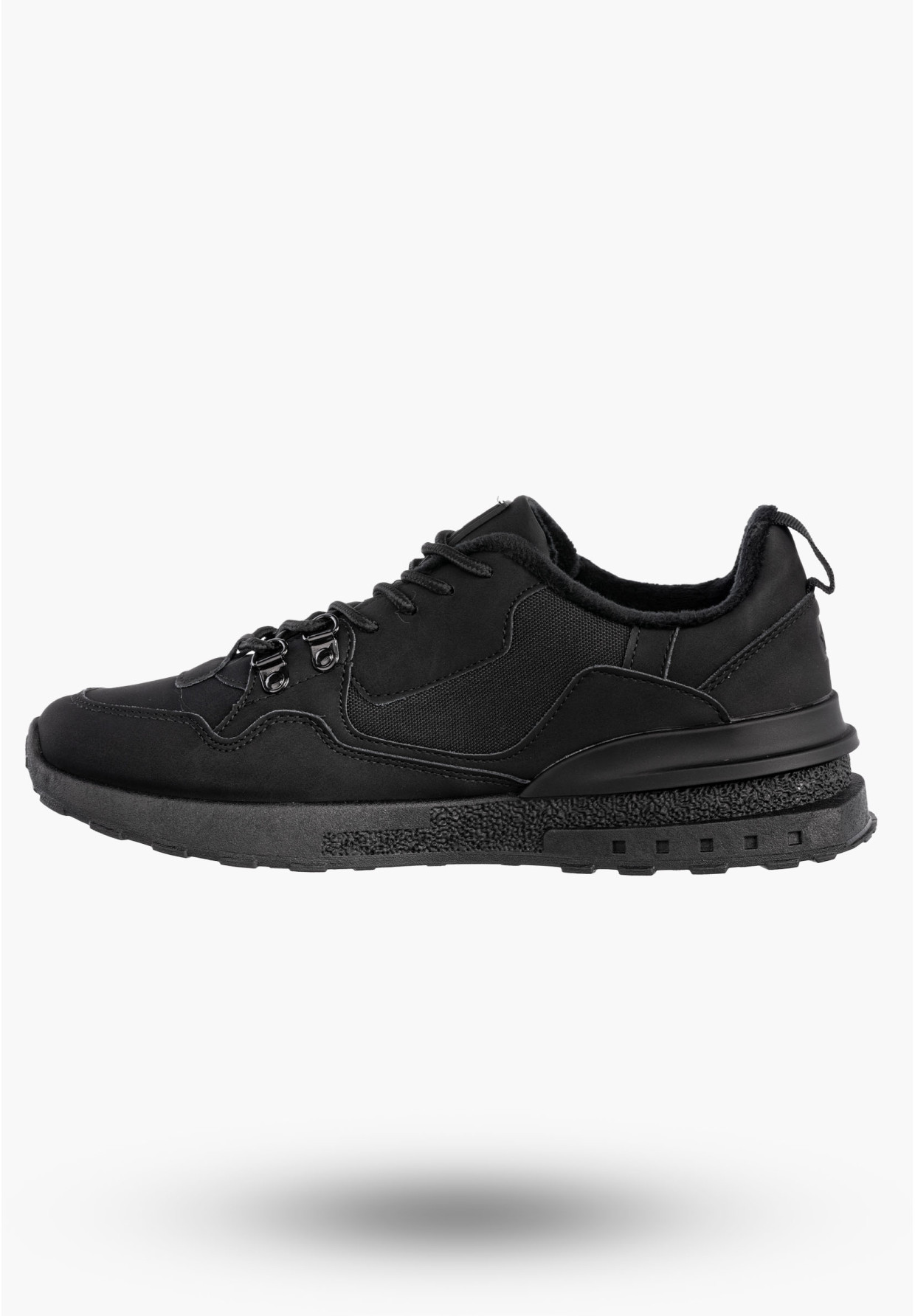 Buty Męskie BIG STAR Sportowe Ocieplane Czarne Sneakersy SS174411