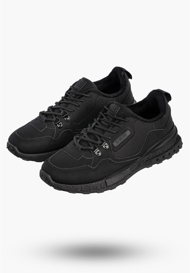 Buty Męskie BIG STAR Sportowe Ocieplane Czarne Sneakersy SS174411