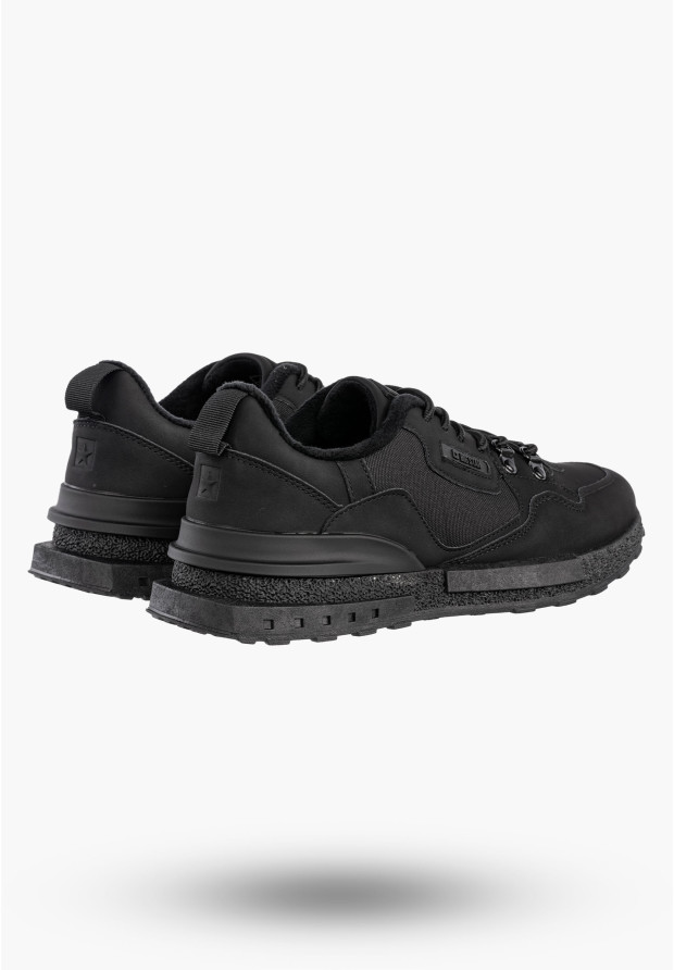 Buty Męskie BIG STAR Sportowe Ocieplane Czarne Sneakersy SS174411