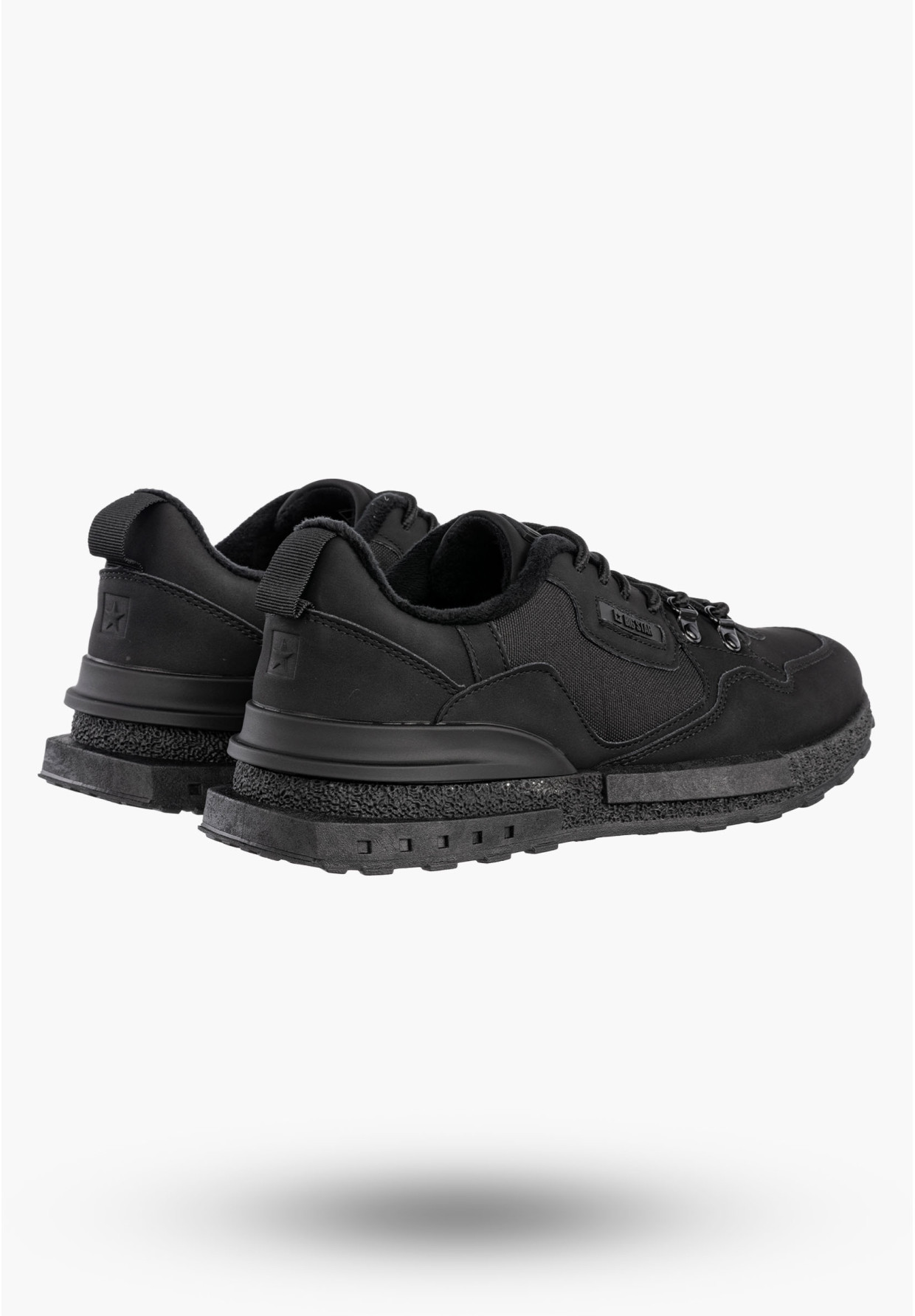 Buty Męskie BIG STAR Sportowe Ocieplane Czarne Sneakersy SS174411
