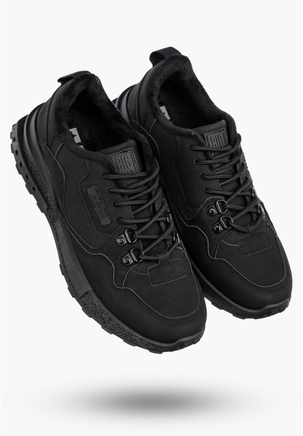Buty Męskie BIG STAR Sportowe Ocieplane Czarne Sneakersy SS174411