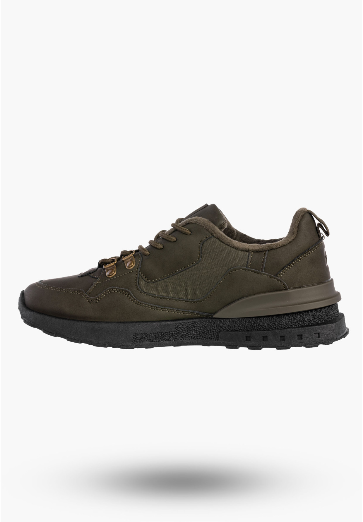 Buty Męskie BIG STAR Sportowe Ocieplane Khaki Sneakersy SS174413
