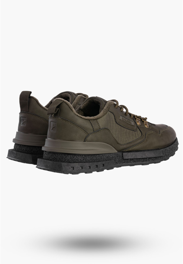 Buty Męskie BIG STAR Sportowe Ocieplane Khaki Sneakersy SS174413