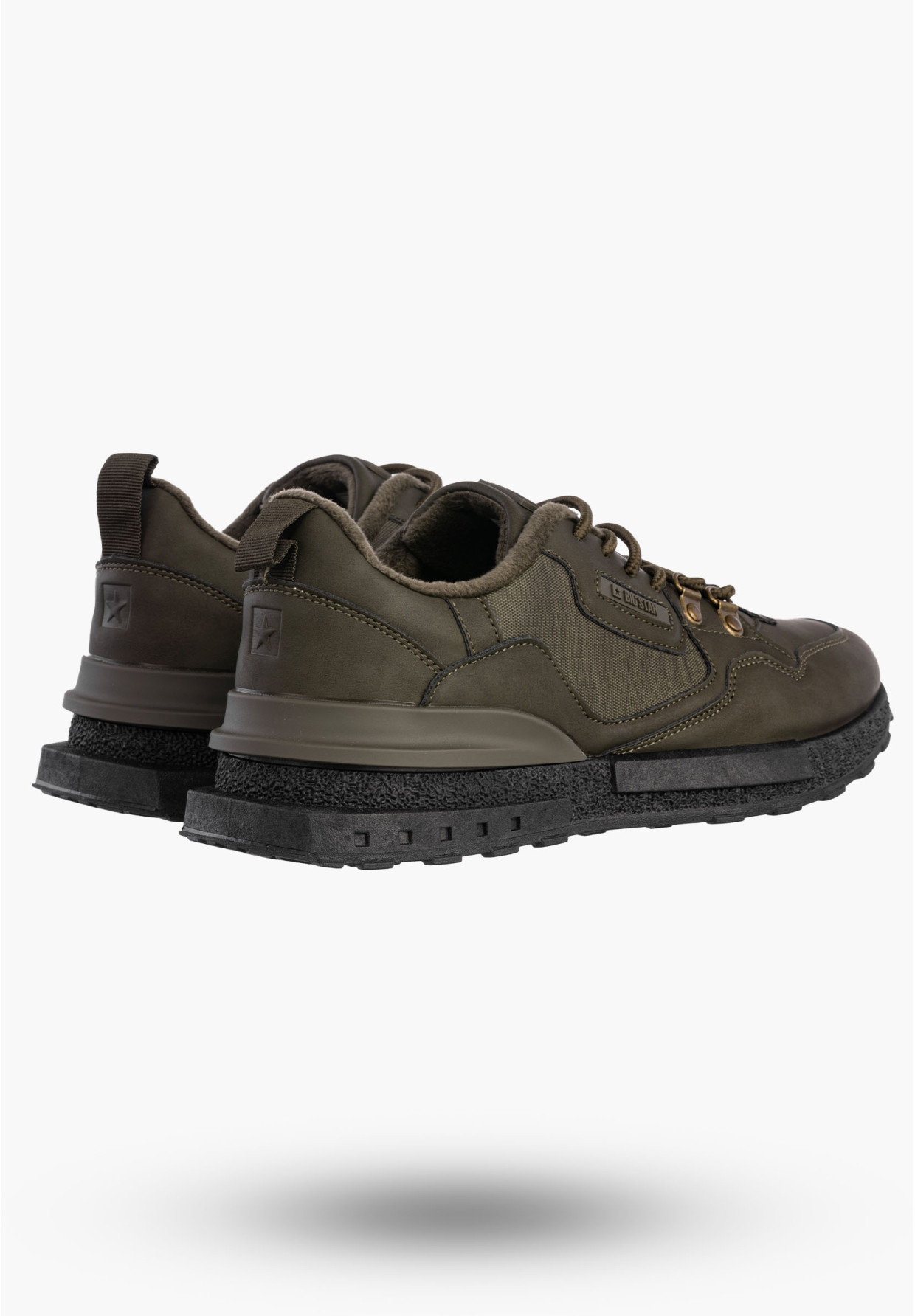 Buty Męskie BIG STAR Sportowe Ocieplane Khaki Sneakersy SS174413