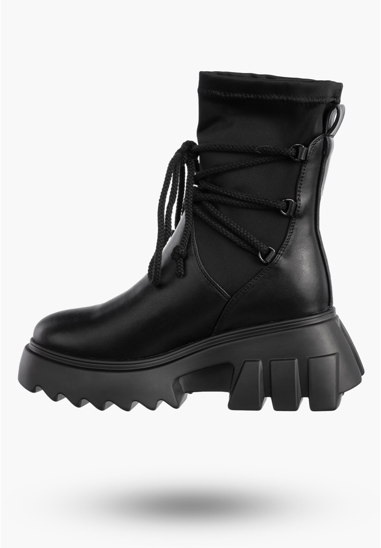 Botki Damskie BIG STAR Czarne Buty Za kostkę Czarne Ocieplane MM274590