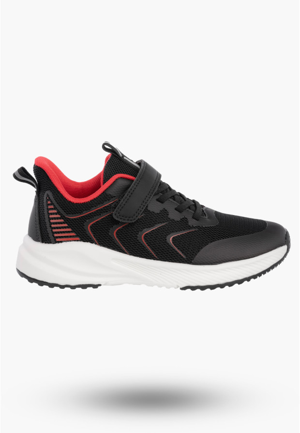 Buty Dziecięce Sneakersy Czarne Na Rzepy Sportowe Materiałowe G685/G686