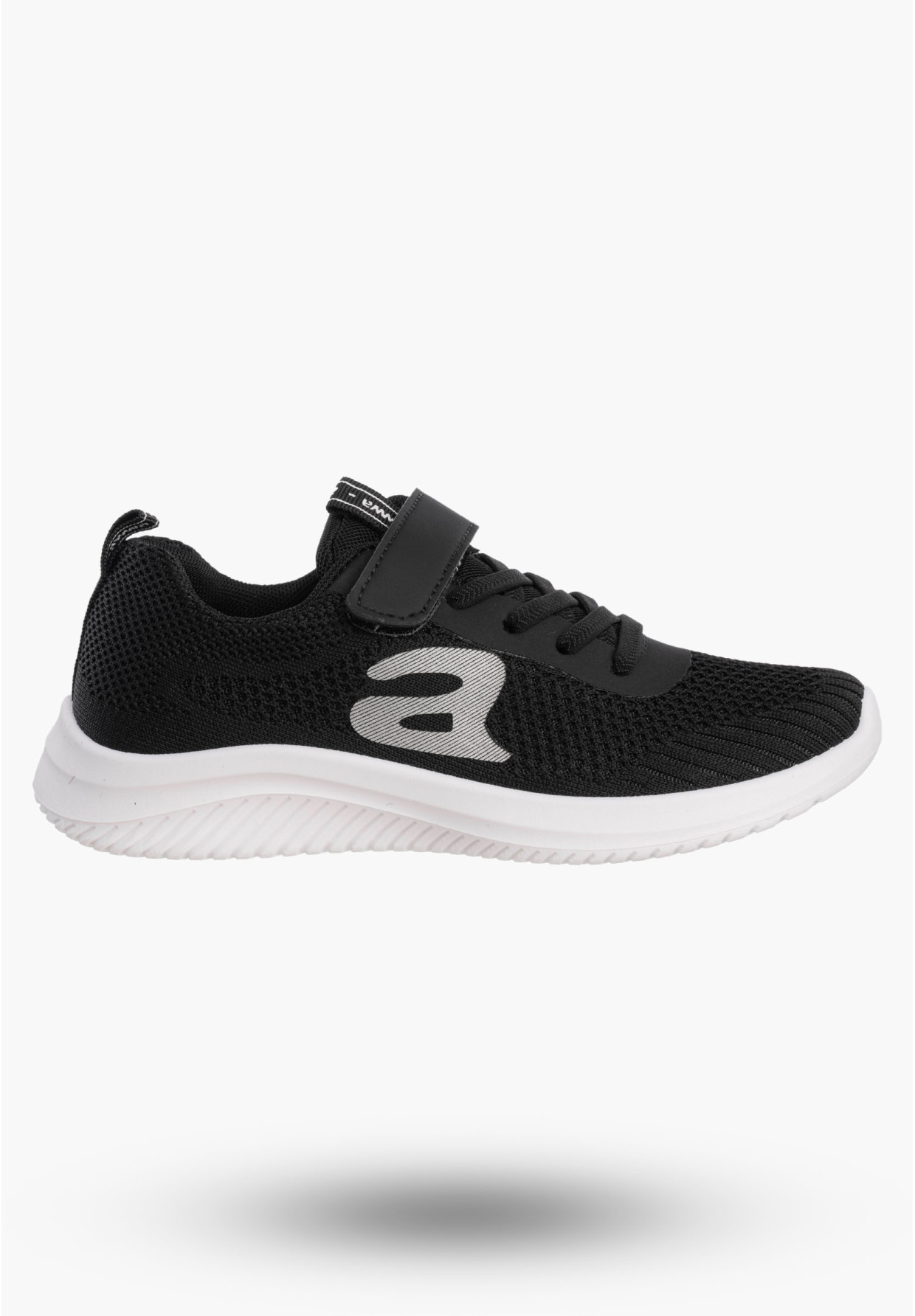 Buty Dziecięce Sneakersy Czarne Na Rzepy Sportowe Materiałowe Z394