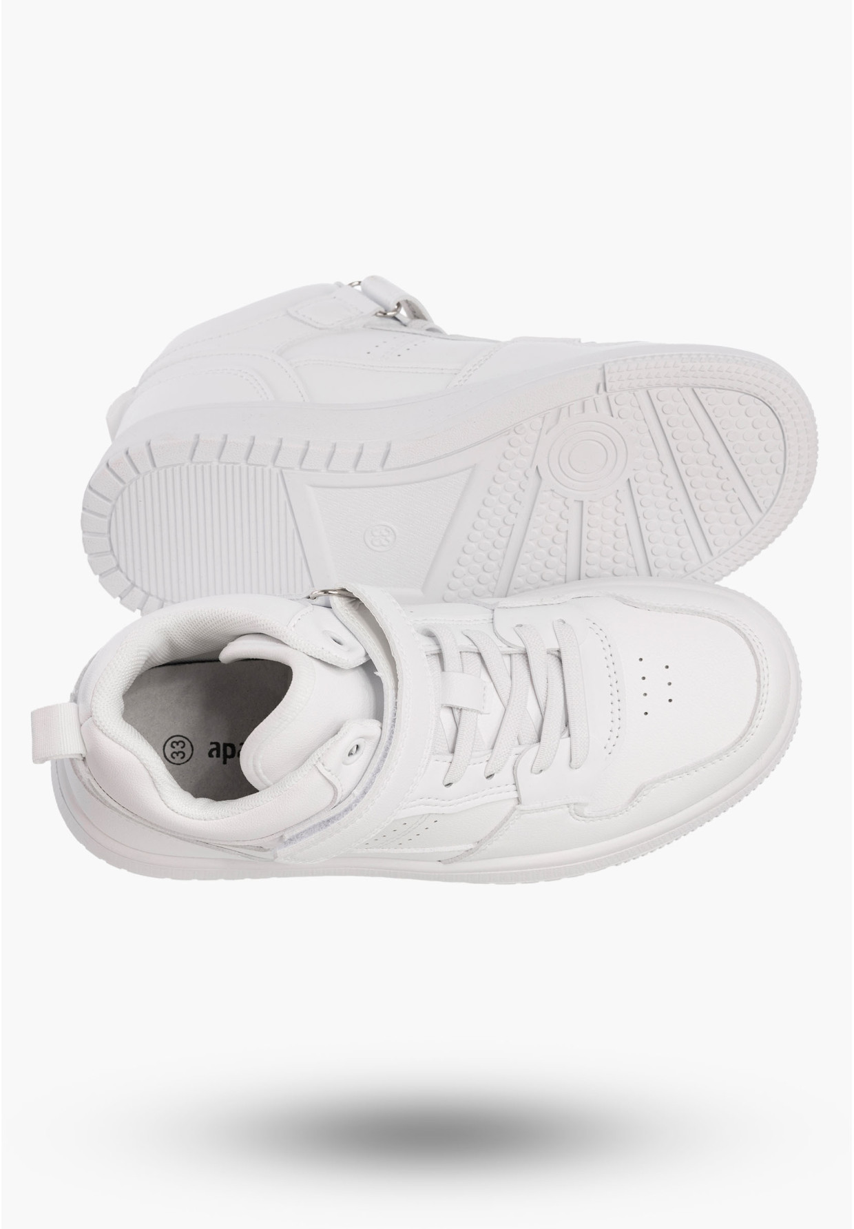 Buty Dziecięce Sneakersy Białe Na Rzepy Sportowe Za kostkę TC823