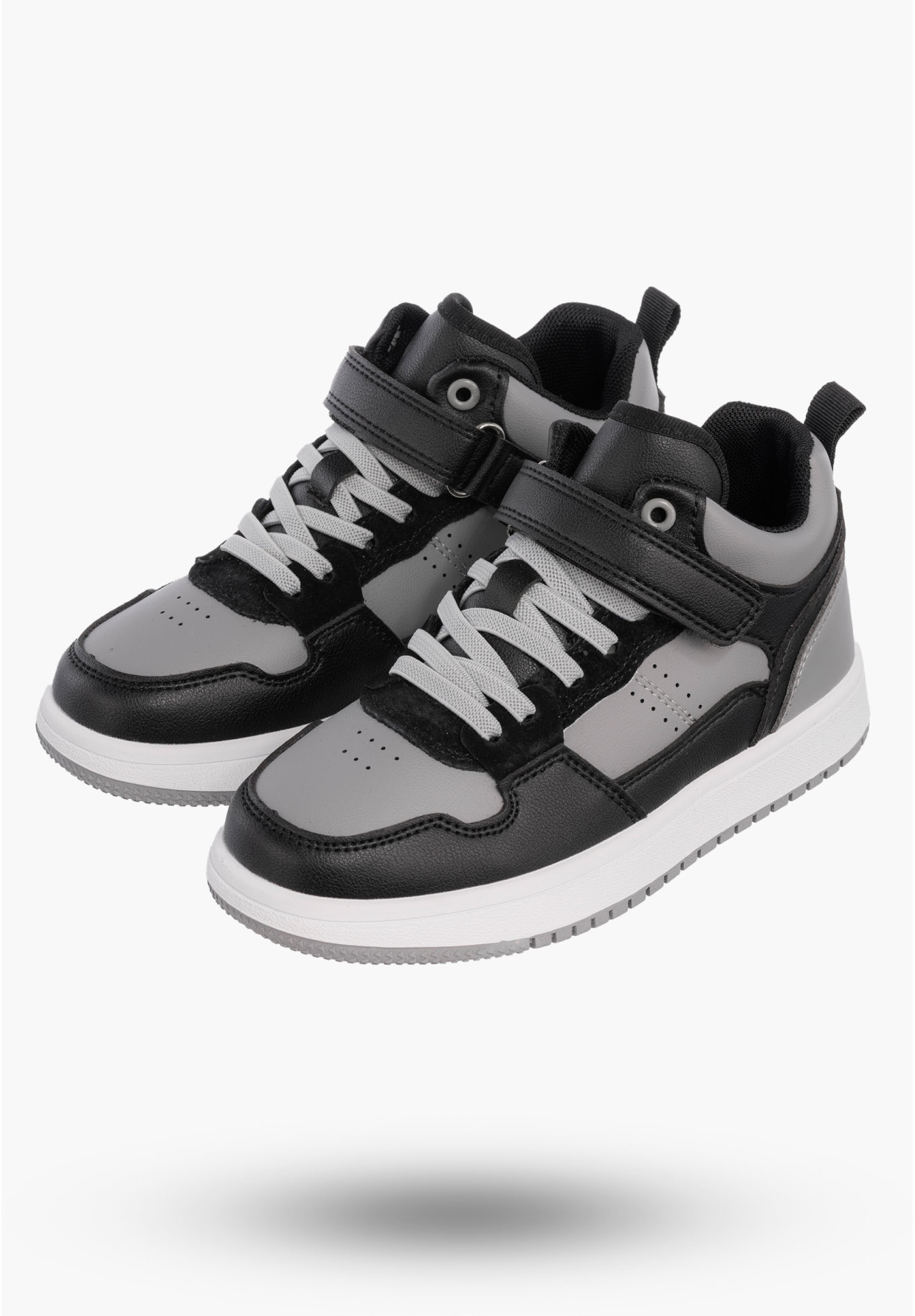 Buty Chłopięce Sneakersy Szare Na Rzepy Sportowe Za kostkę TC819