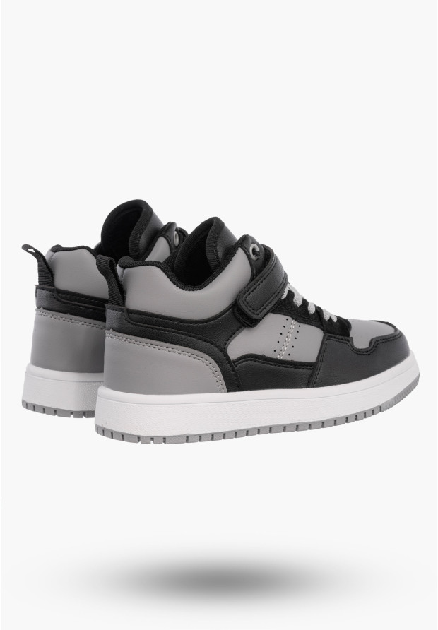 Buty Chłopięce Sneakersy Szare Na Rzepy Sportowe Za kostkę TC819