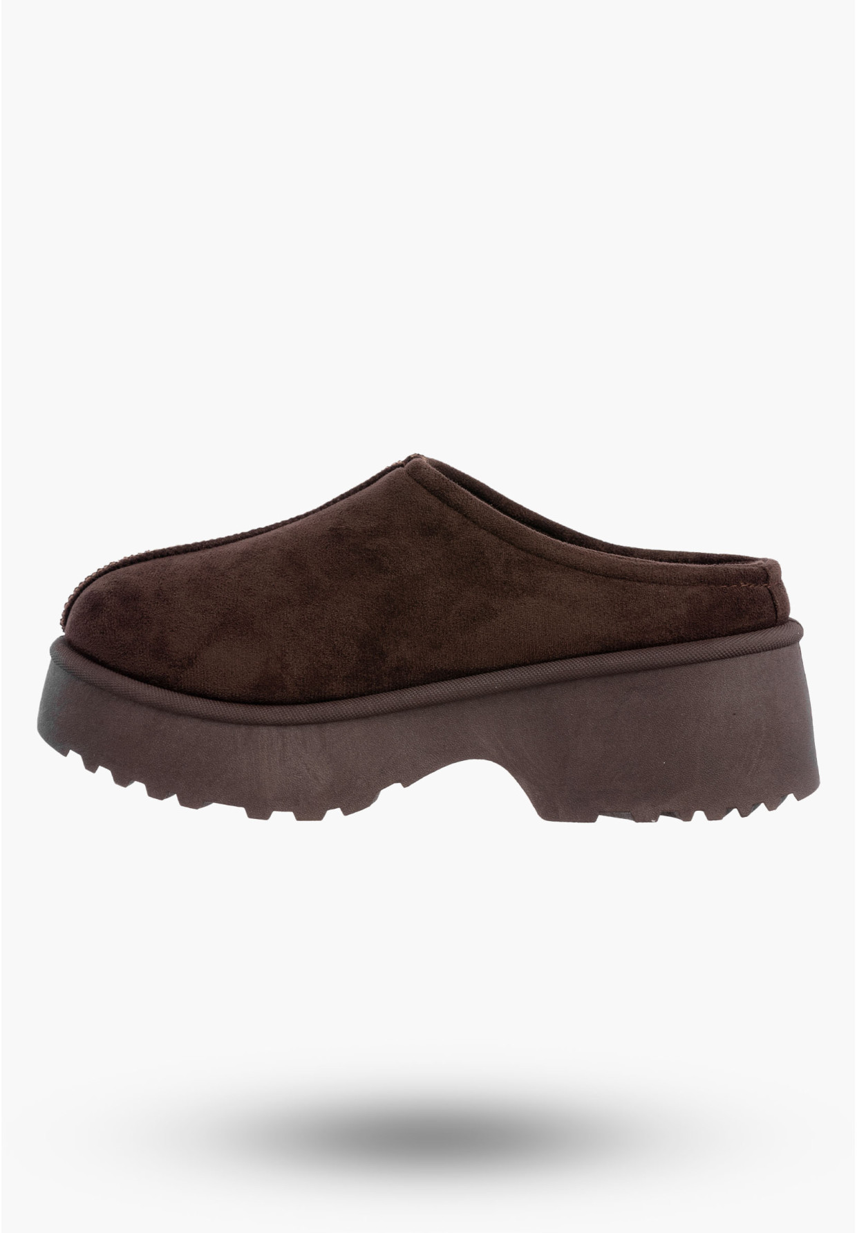 Klapki Damskie Buty Ocieplane Chodaki Botki Zimowe Na Grubej Podeszwie Brązowe HY881-1