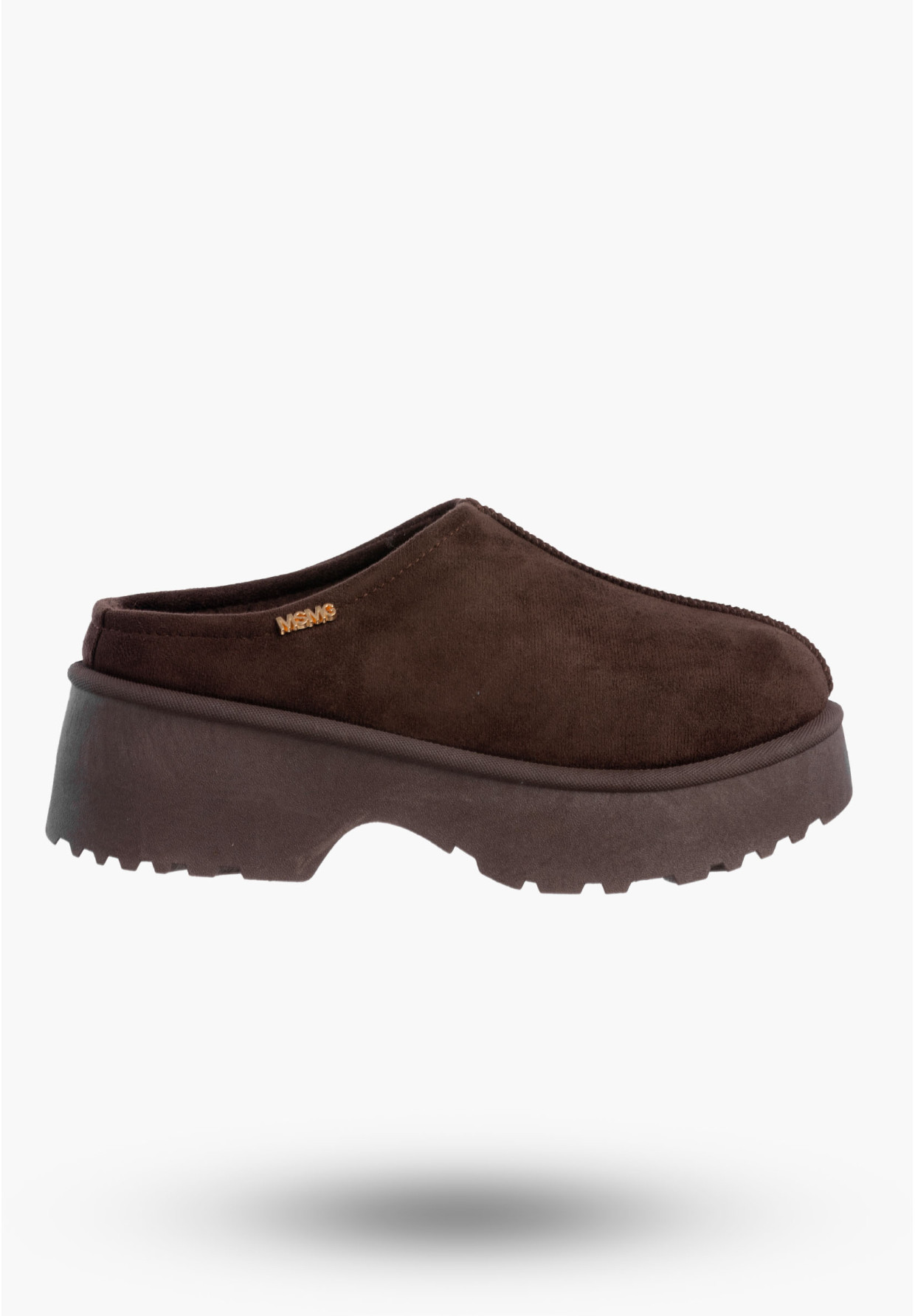 Klapki Damskie Buty Ocieplane Chodaki Botki Zimowe Na Grubej Podeszwie Brązowe HY881-1