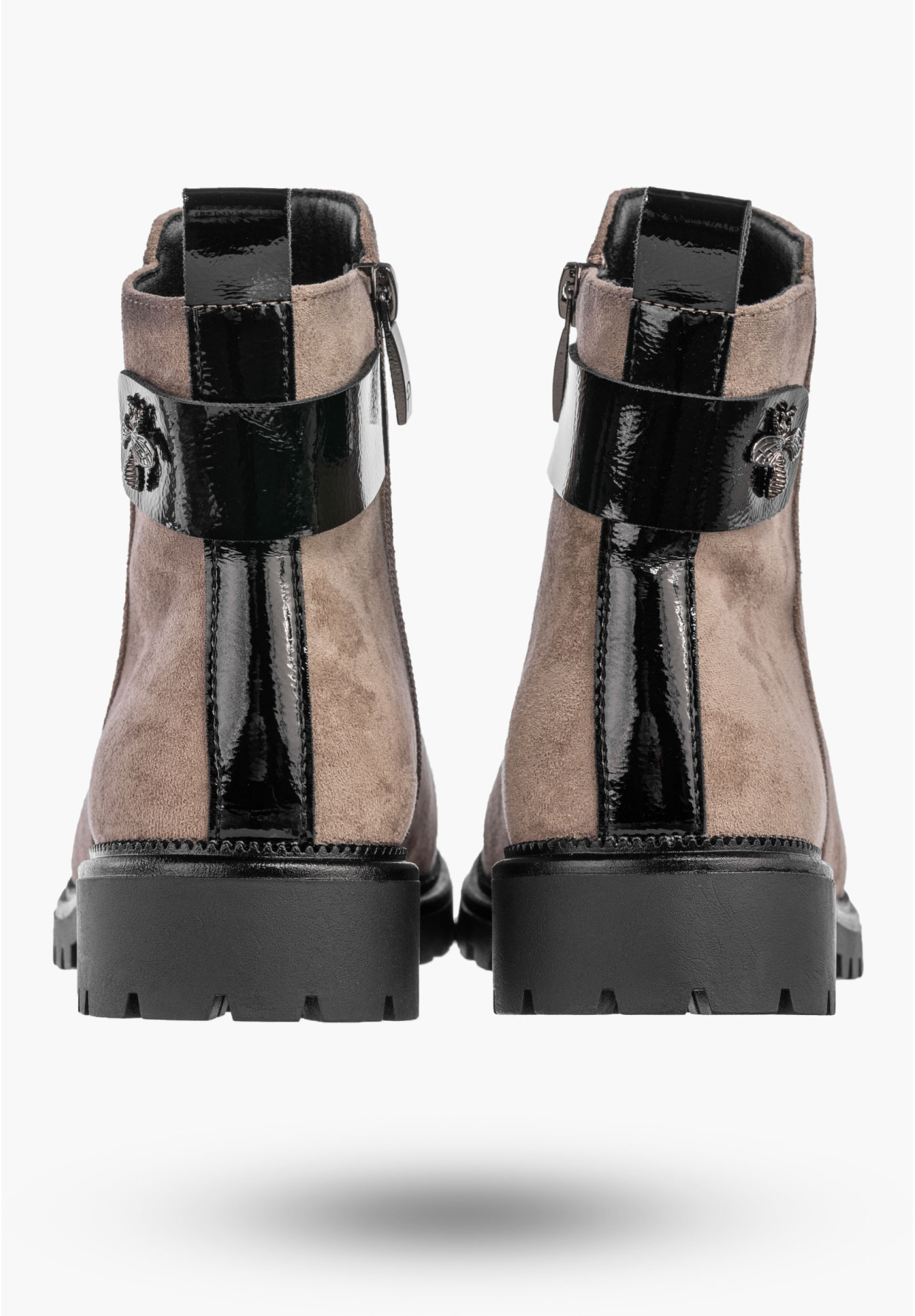 Botki Damskie Buty Na Zamek Ocieplane Na Zimę Khaki Potocki 25-19314KH