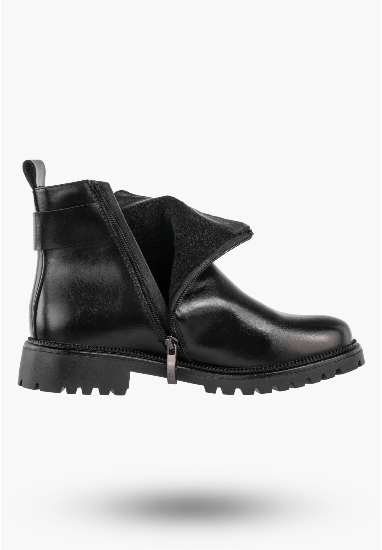 Botki Damskie Buty Na Zamek Ocieplane Na Zimę Czarne Lico Potocki 25-19314BKPU