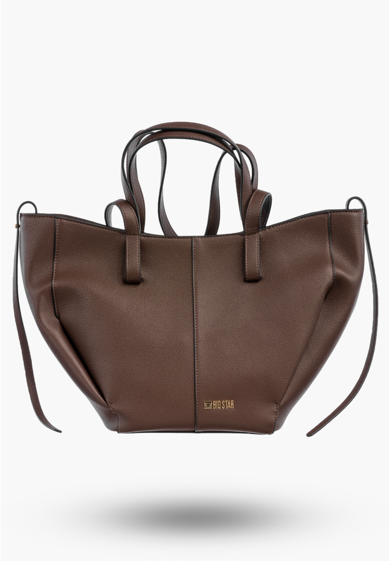 Torebka Damska BIG STAR Ekoskóra Elegancka Torba Shopper Brązowa SS574001