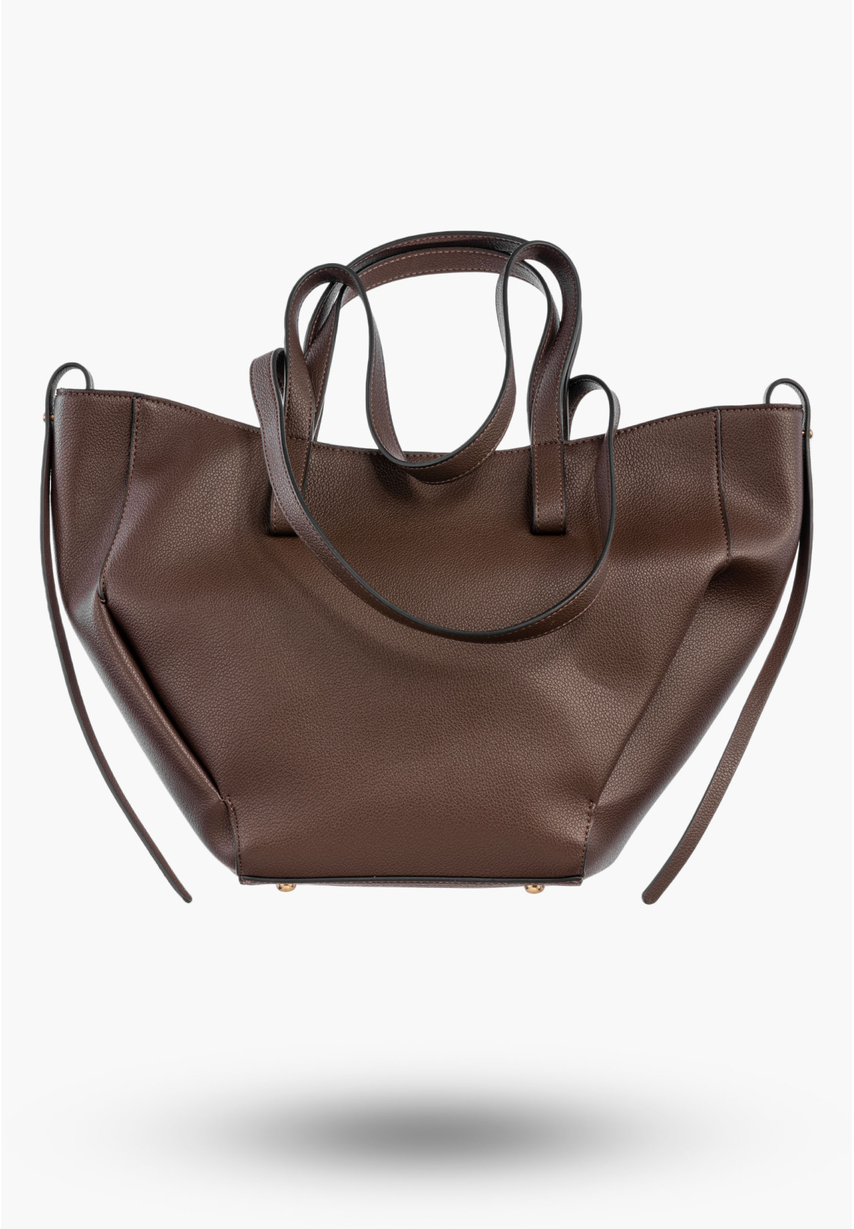 Torebka Damska BIG STAR Ekoskóra Elegancka Torba Shopper Brązowa SS574001