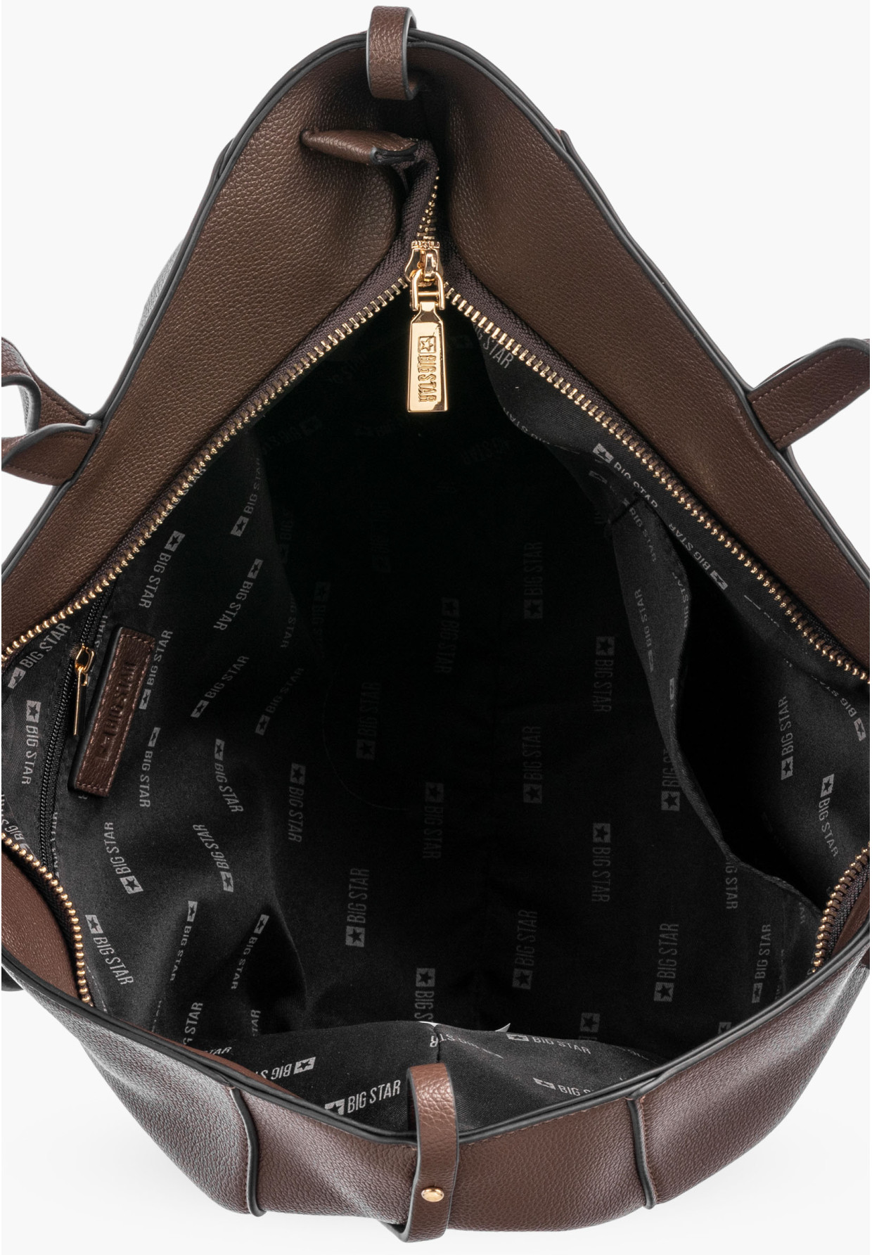 Torebka Damska BIG STAR Ekoskóra Elegancka Torba Shopper Brązowa SS574001