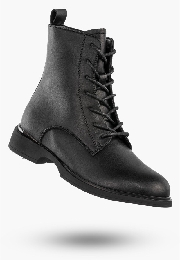 "Botki damskie Filippo DBT6520/25BK z naturalnej skóry"