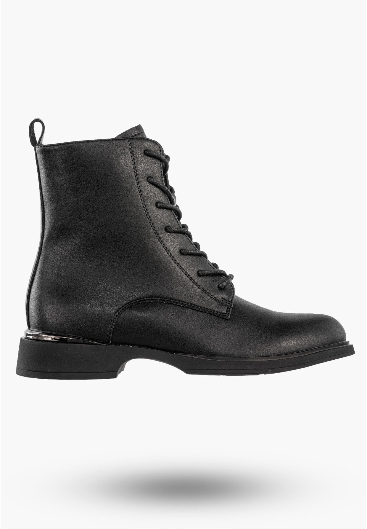 Botki Damskie Skórzane Buty Ocieplane Na Zimę Wysokie Czarne Filippo DBT6520/25BK