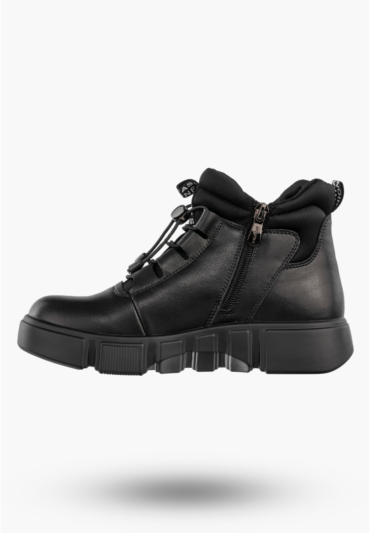 Botki Damskie Skórzane Ocieplane Na Zamek Buty Zimowe Czarne Filippo DBT6532/25BK