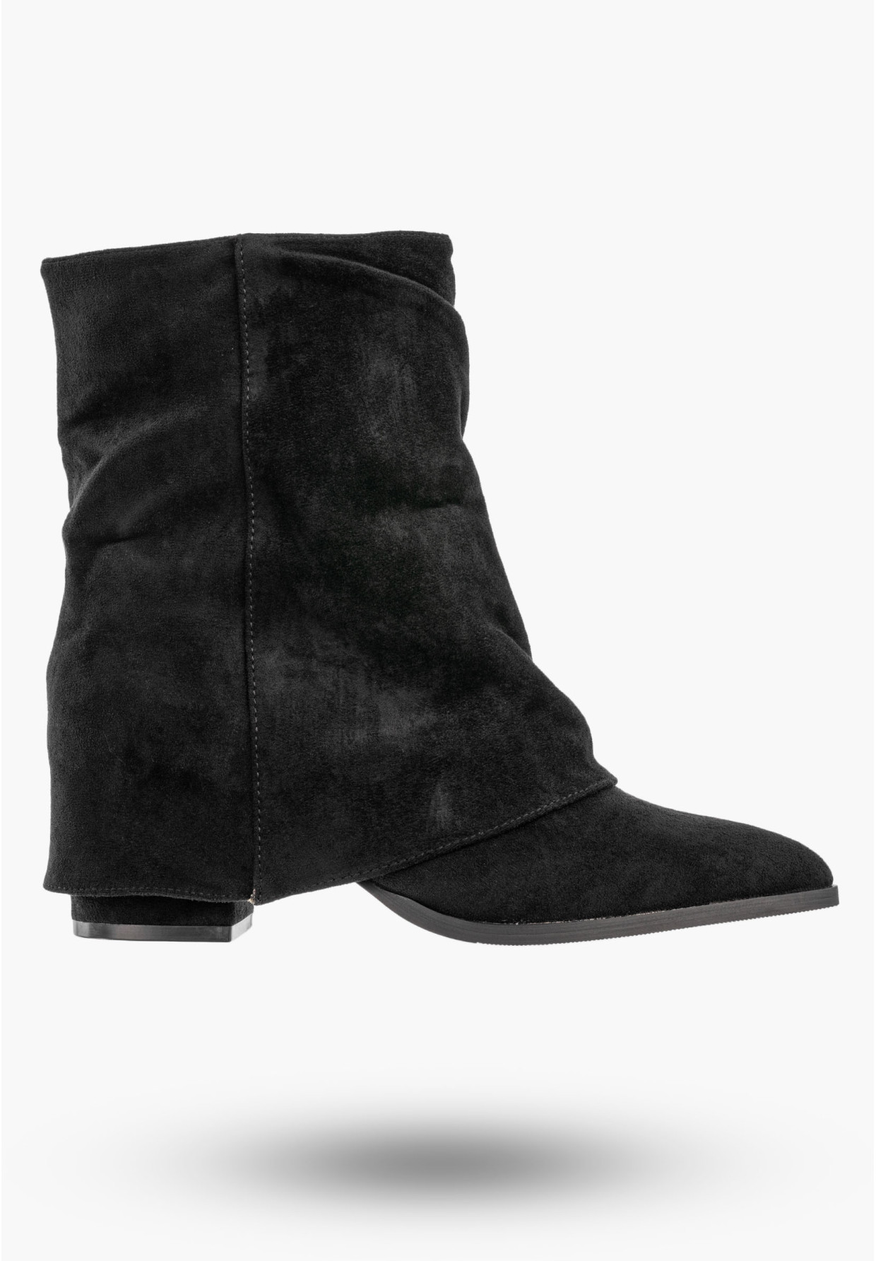 Botki Damskie Na Obcasie Ocieplane Na Zamek Buty Zimowe Czarne Seastar HL42P