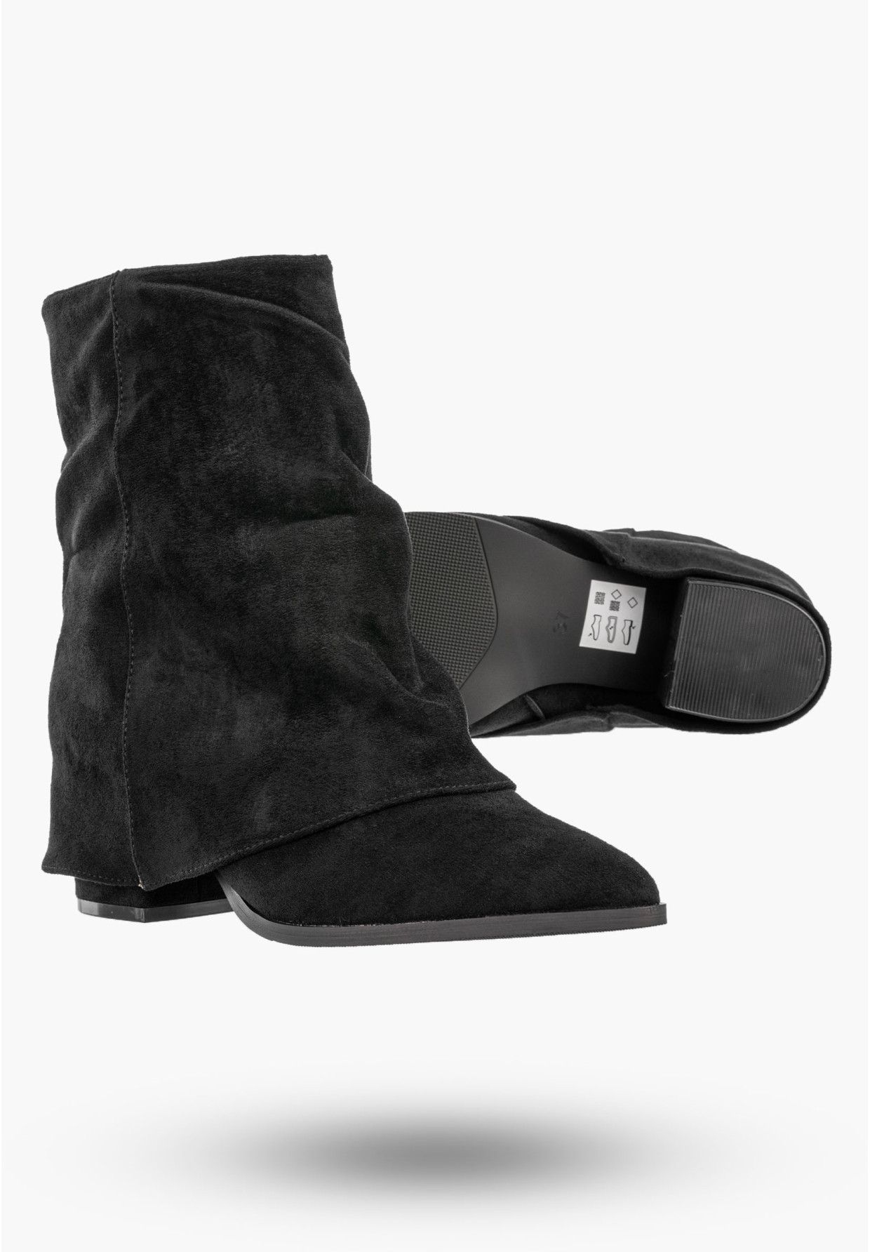 Botki Damskie Na Obcasie Ocieplane Na Zamek Buty Zimowe Czarne Seastar HL42P