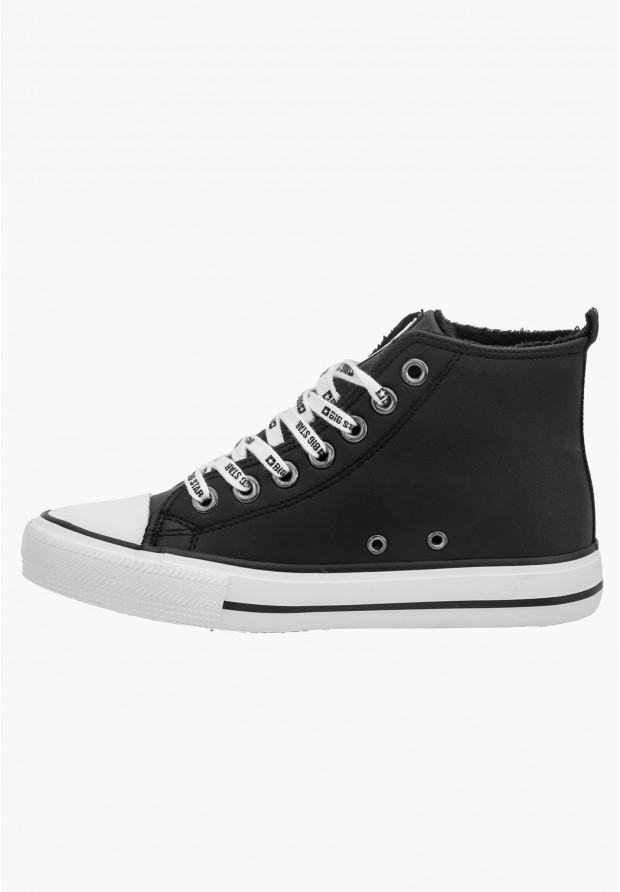 Trampki Męskie Wysokie BIG STAR Czarne KK174346