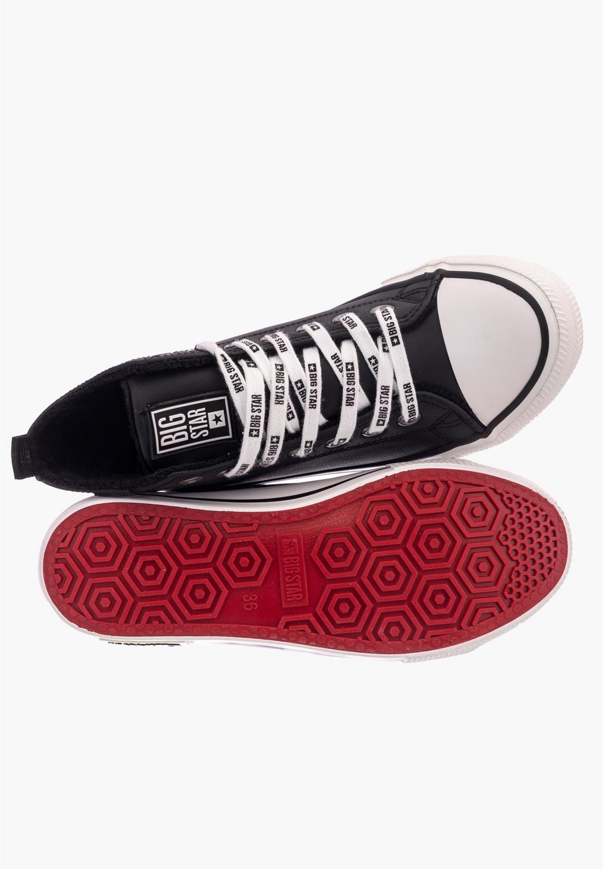 Trampki Męskie Wysokie BIG STAR Czarne KK174346