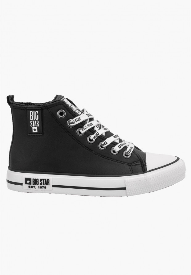 Trampki Damskie Wysokie BIG STAR Czarne KK274598