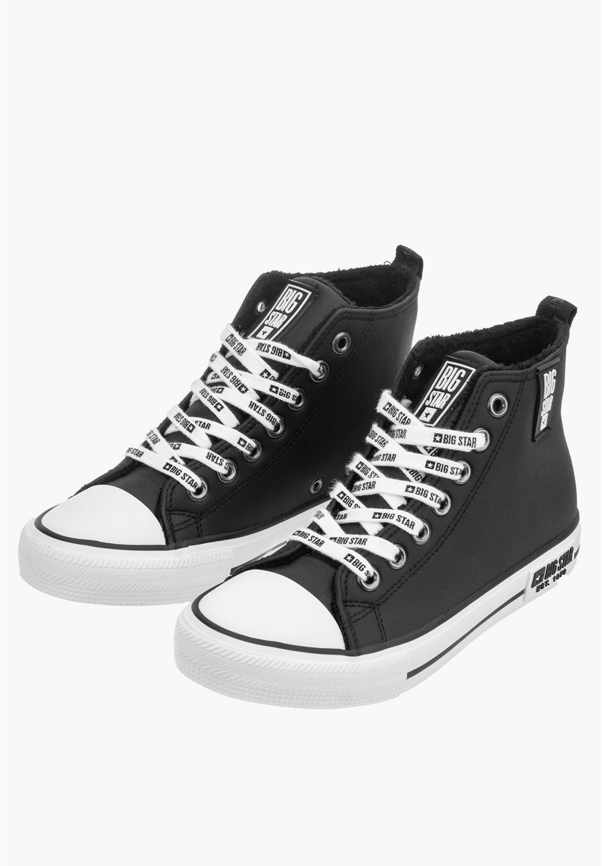 Trampki Damskie Wysokie BIG STAR Czarne KK274598
