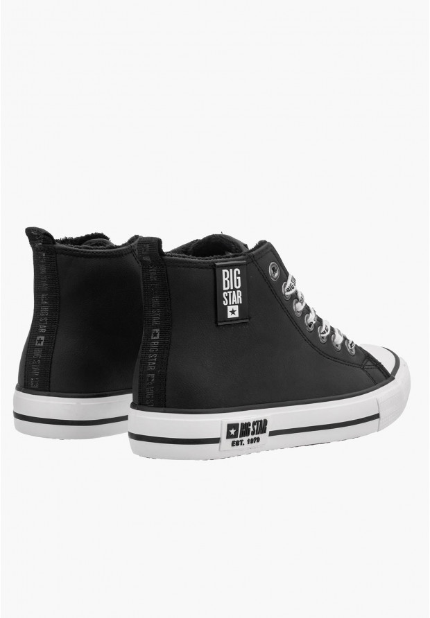 Trampki Damskie Wysokie BIG STAR Czarne KK274598