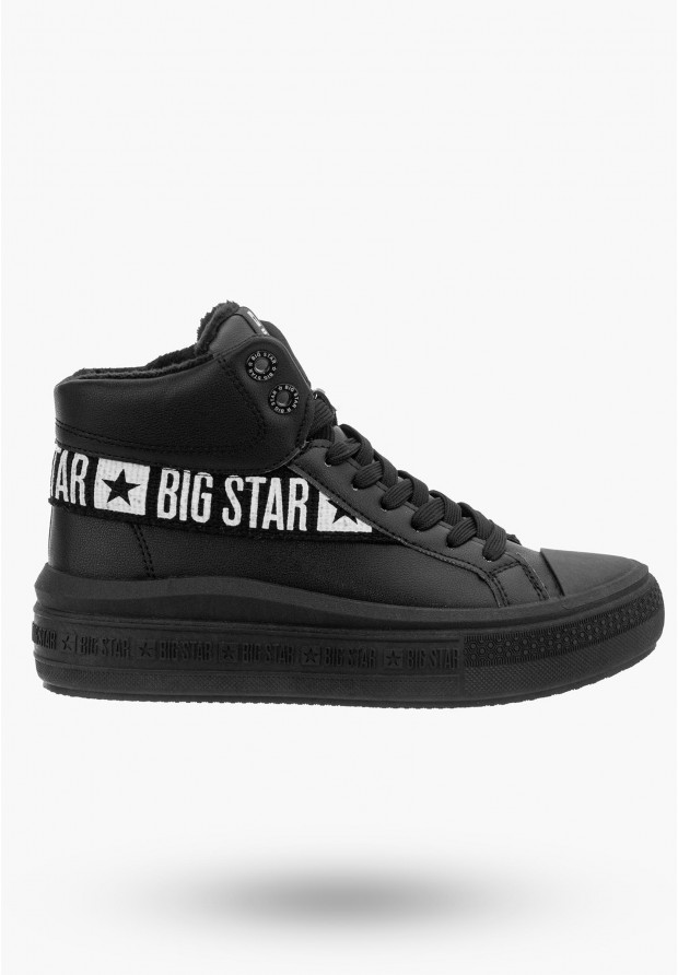 Trampki Damskie Wysokie BIG STAR Czarne MM274010
