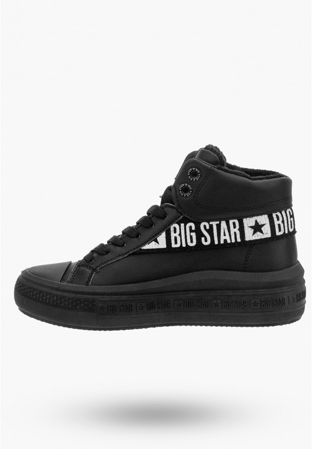 Trampki Damskie Wysokie BIG STAR Czarne MM274010