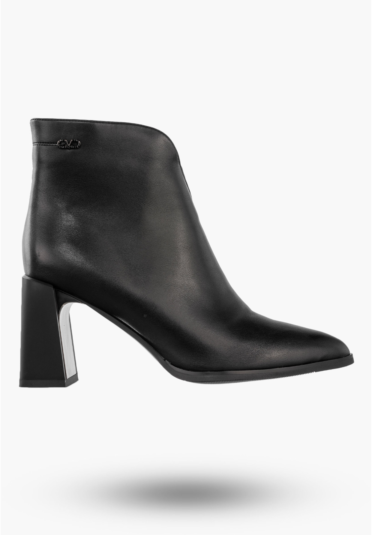 Botki Damskie Ekoskóra Buty Ocieplane Na Obcasie Zimowe Wygodne Czarne Filippo DBT4877/23BK