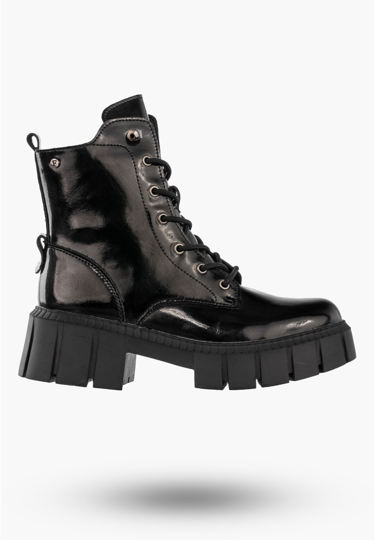 Trapery Damskie Skórzane Buty Ocieplane Na Platformie Zimowe Czarne Filippo DBT6438/24BK
