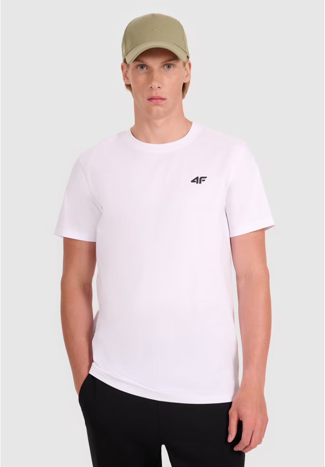 Koszulka Męska 4F T-shirt Basic Regular Biały 4FWMM00TTSHM2256
