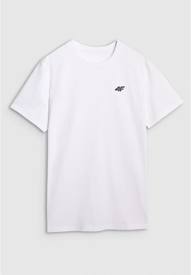 Koszulka Męska 4F T-shirt Basic Regular Biały 4FWMM00TTSHM2256