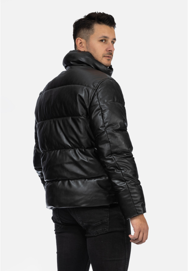 Kurtka Męska Puchowa Pikowana Zimowa Bez Kaptura Czarna ZARA 8281/313/800