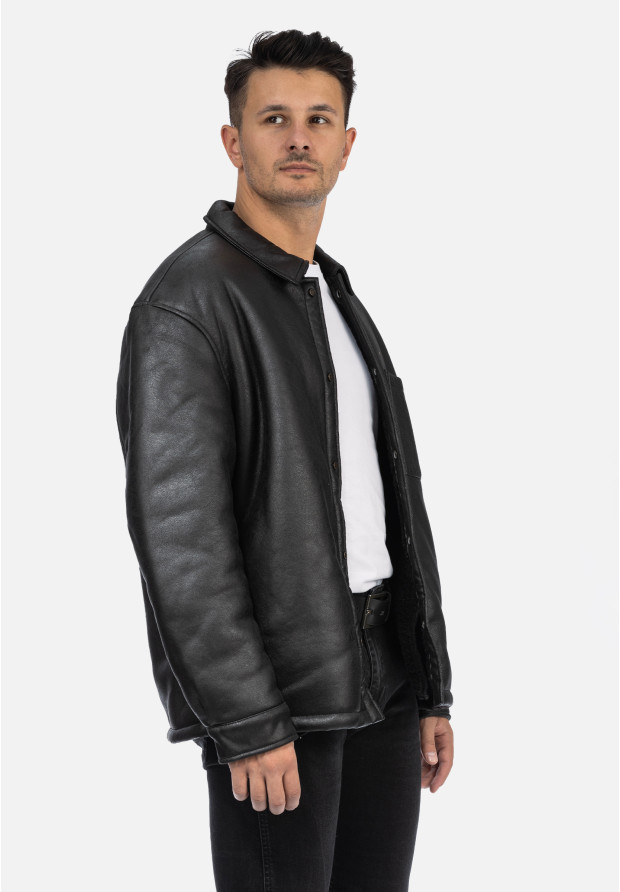 Kurtka Męska Overshirt Ocieplana Przejściowa Czarna ZARA 0993/407/800