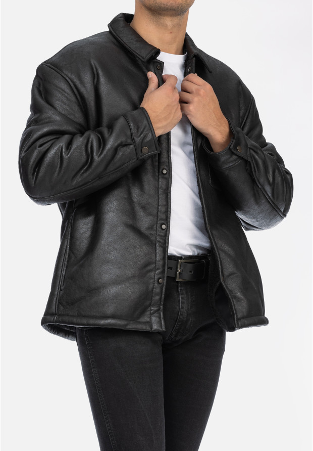 Kurtka Męska Overshirt Ocieplana Przejściowa Czarna ZARA 0993/407/800