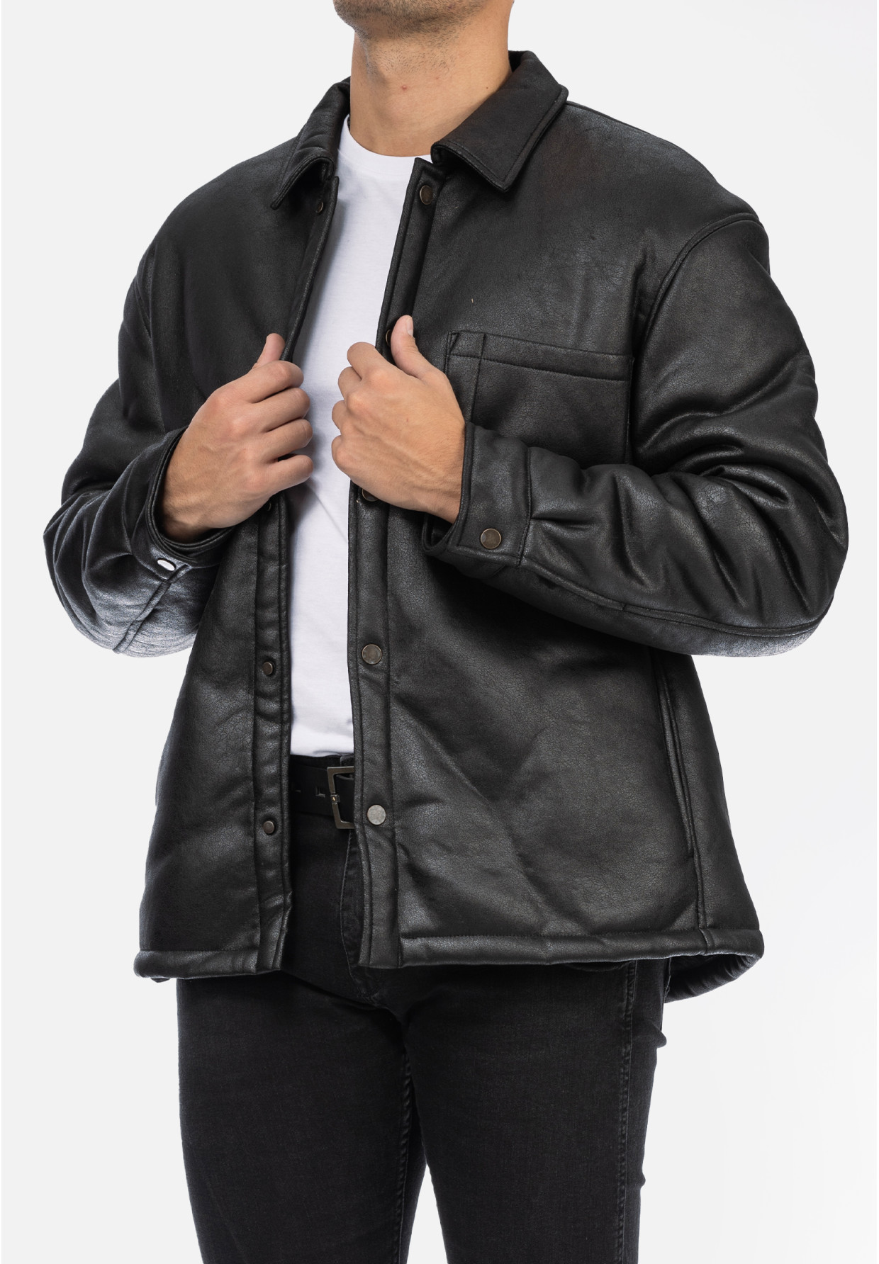 Kurtka Męska Overshirt Ocieplana Przejściowa Czarna ZARA 0993/407/800