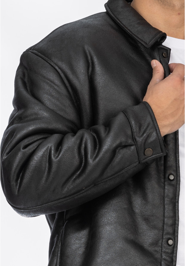 Kurtka Męska Overshirt Ocieplana Przejściowa Czarna ZARA 0993/407/800