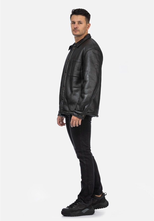 Kurtka Męska Overshirt Ocieplana Przejściowa Czarna ZARA 0993/407/800