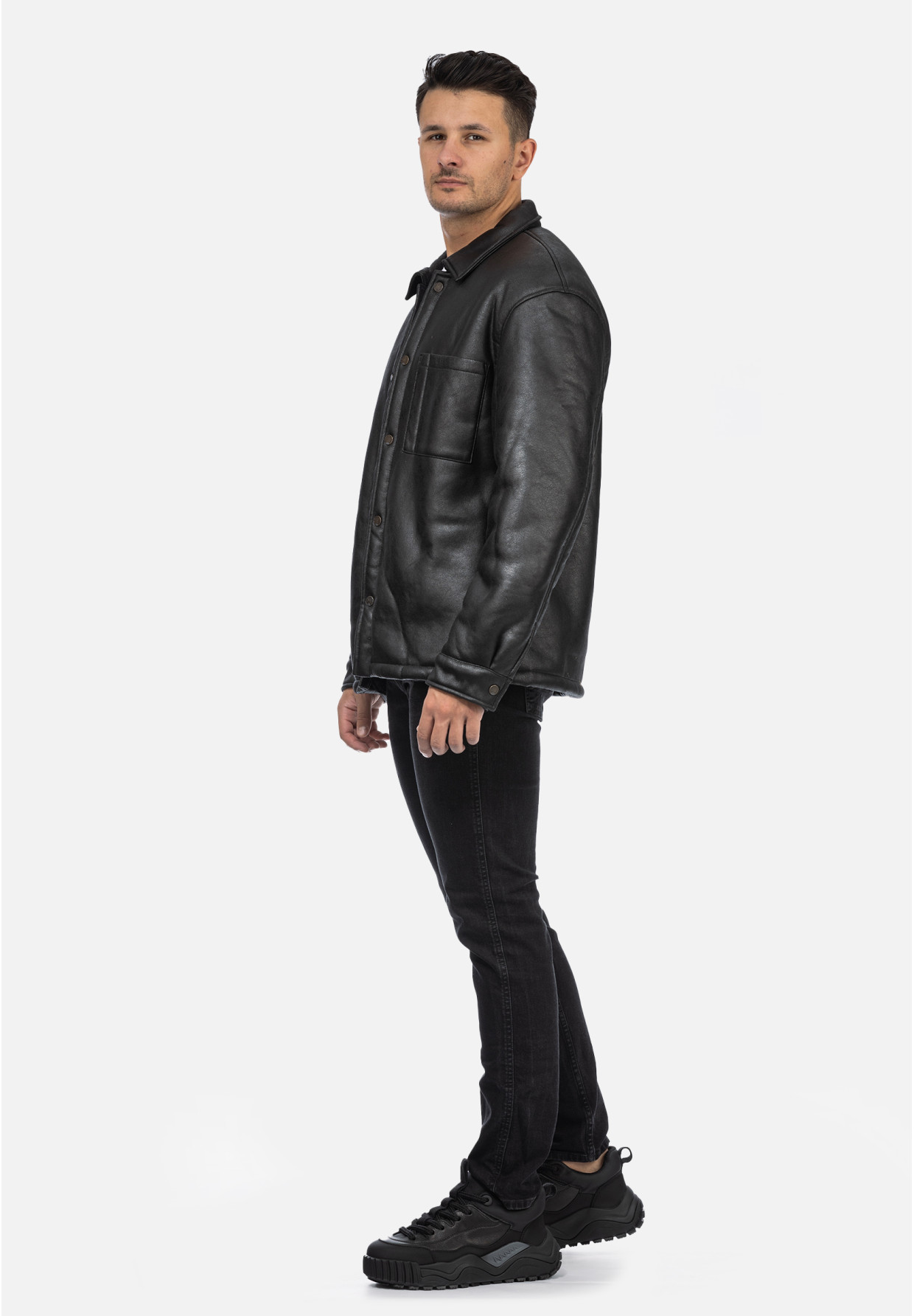 Kurtka Męska Overshirt Ocieplana Przejściowa Czarna ZARA 0993/407/800