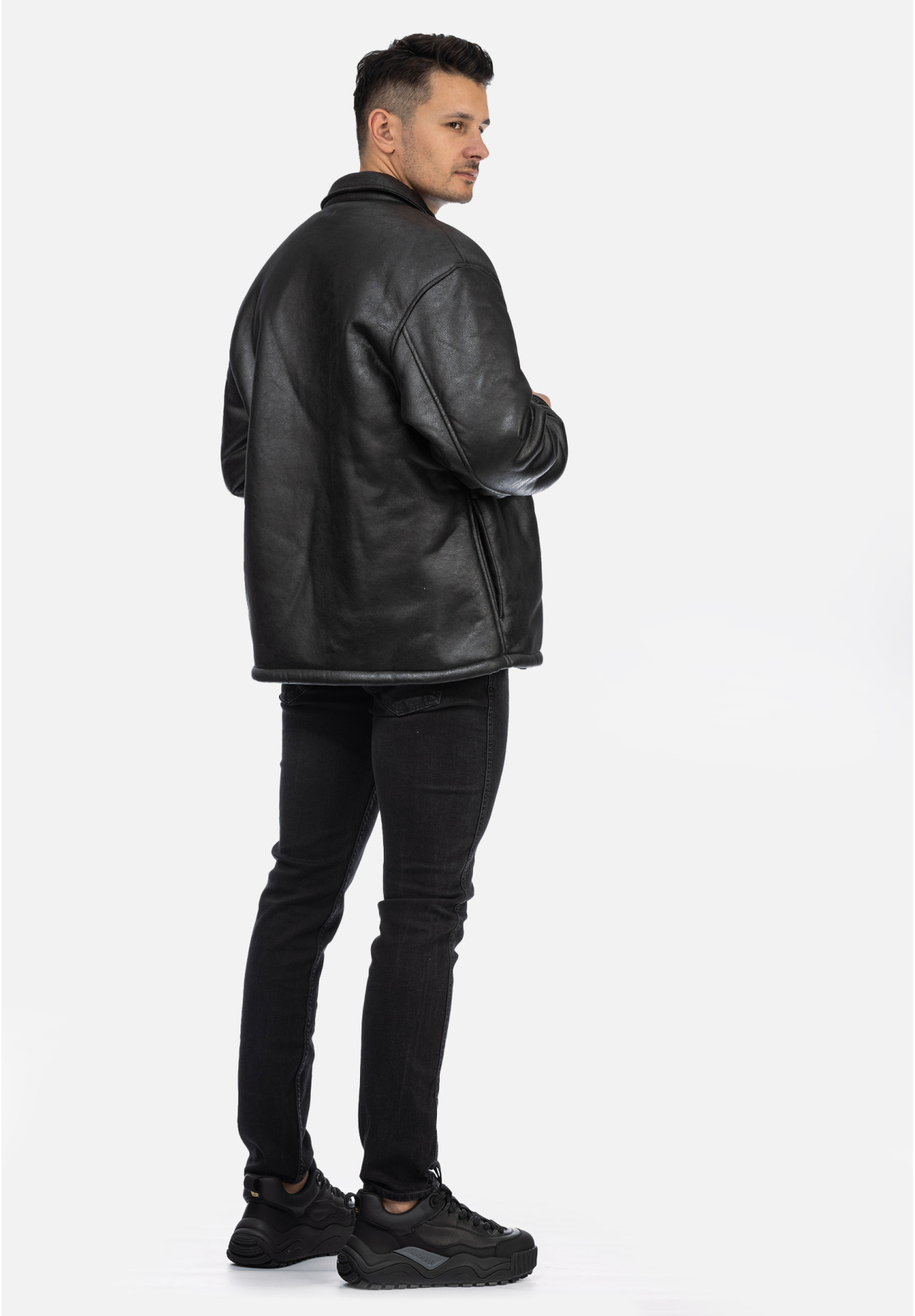 Kurtka Męska Overshirt Ocieplana Przejściowa Czarna ZARA 0993/407/800
