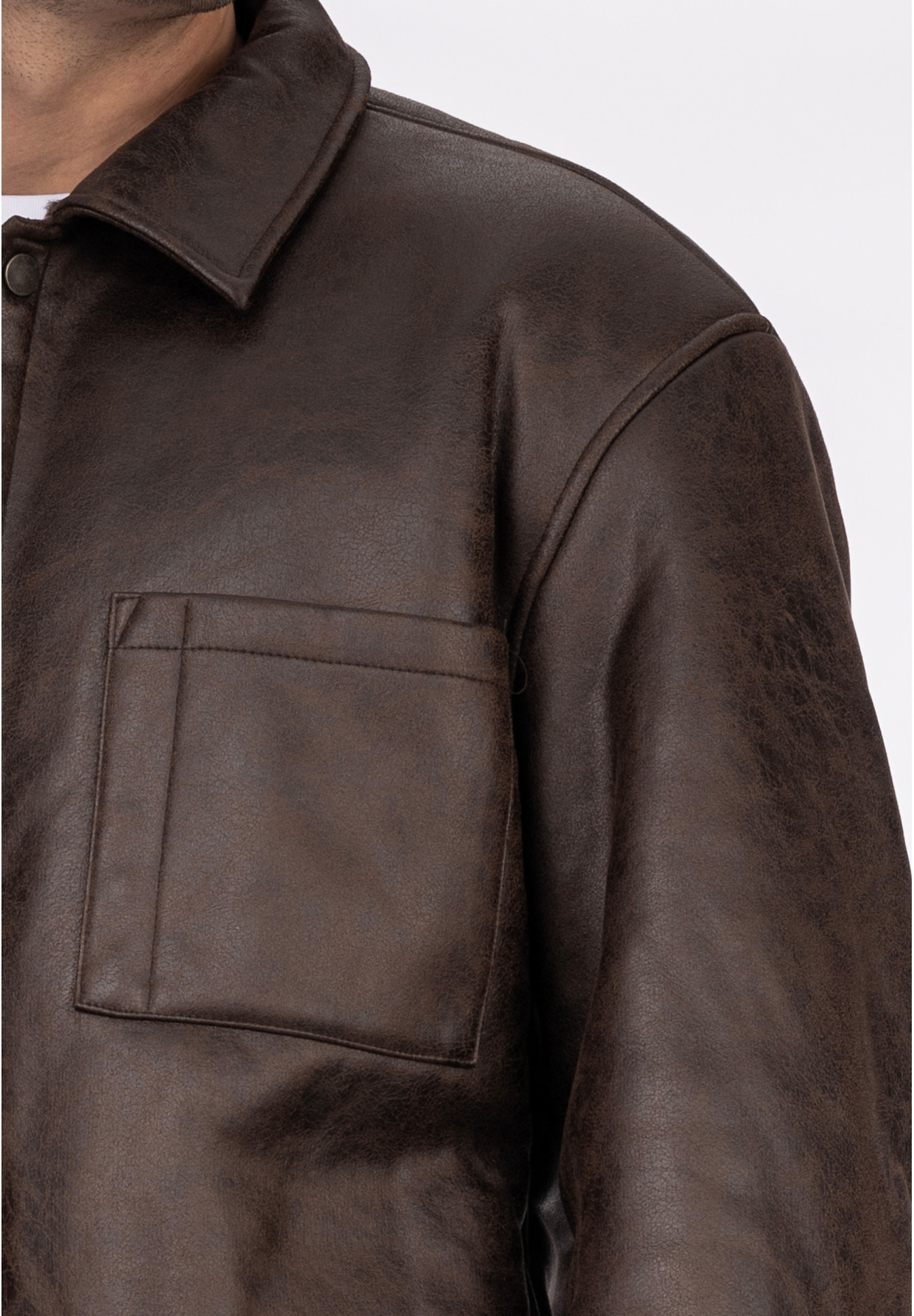 Kurtka Męska Overshirt Ocieplana Przejściowa Brązowa ZARA 0993/407/700