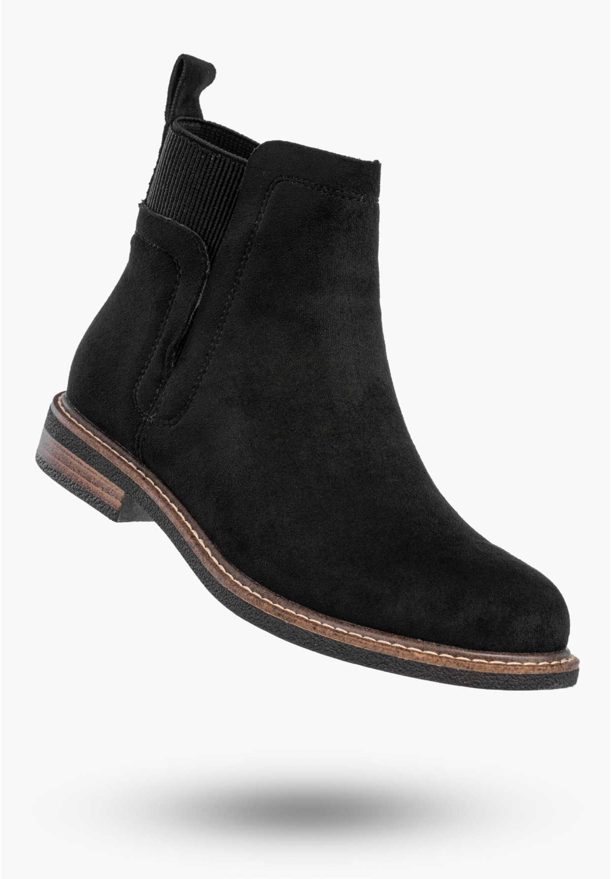 Botki Damskie Na Obcasie Wsuwane Buty Czarne Lekkie Eko A2902
