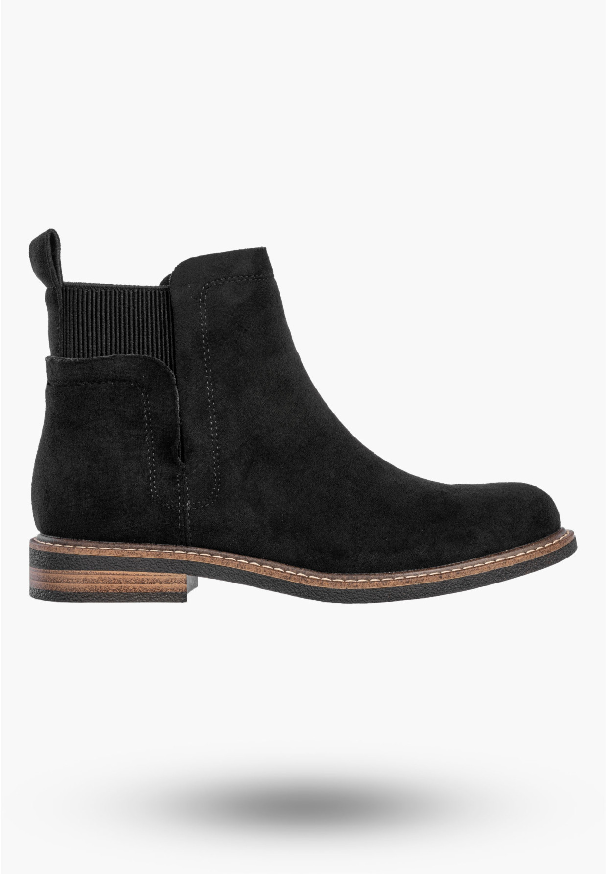 Botki Damskie Na Obcasie Wsuwane Buty Czarne Lekkie Eko A2902