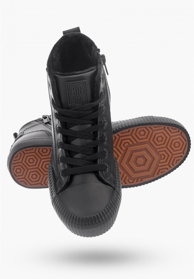 Trampki Damskie Wysokie BIG STAR Czarne MM274020