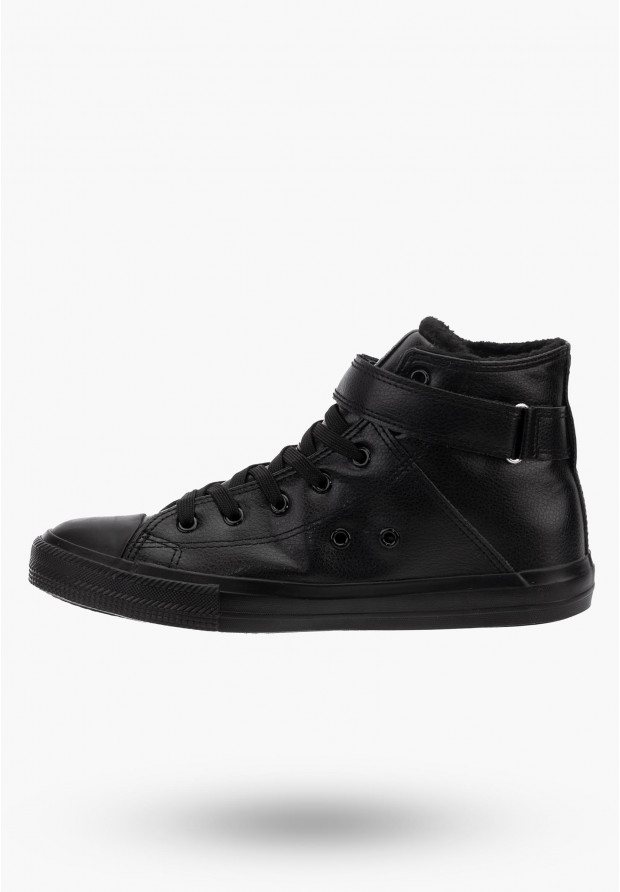 Trampki Męskie Wysokie BIG STAR Czarne Y174020F